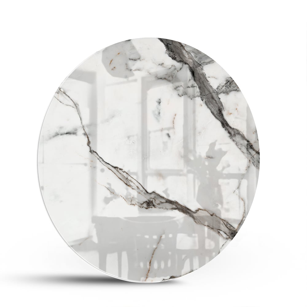 Elegantes Glasbild in Marmoroptik – Glasbild aus Sicherheitsglas, Größe 140x70
