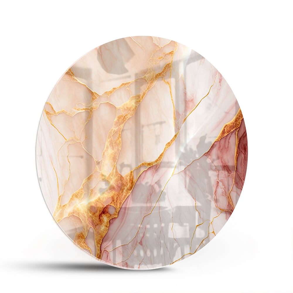 Elegantes Glasbild in warmen Farbtönen – Glasbild aus Sicherheitsglas, Größe 140x70