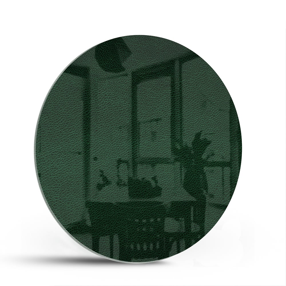 Minimalistisches grünes Glasbild für moderne Einrichtungen – Glasbild aus Sicherheitsglas, Größe 140x70