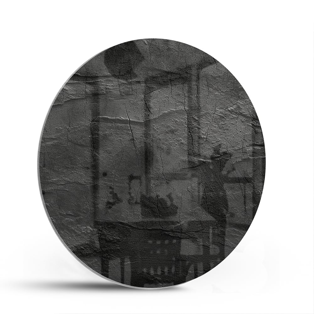 Abstraktes Schwarz-Weiß-Glasbild – Glasbild aus Sicherheitsglas, Größe 140x70