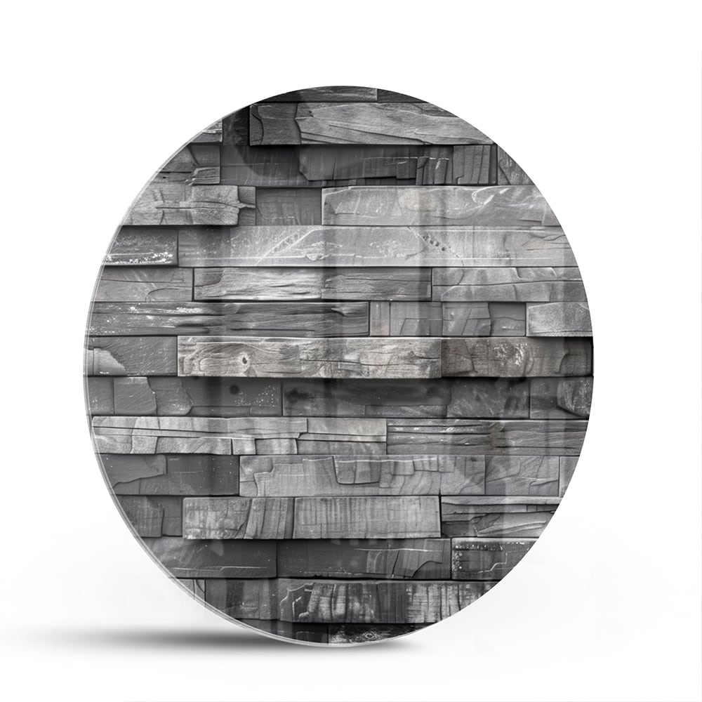 Modernes Glasbild mit grauer Textur – Glasbild aus Sicherheitsglas, Größe 140x70