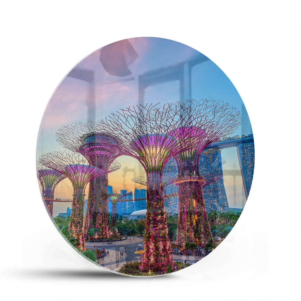 Glasbild mit Baum des Lebens – Glasbild aus Sicherheitsglas, Größe 140x70