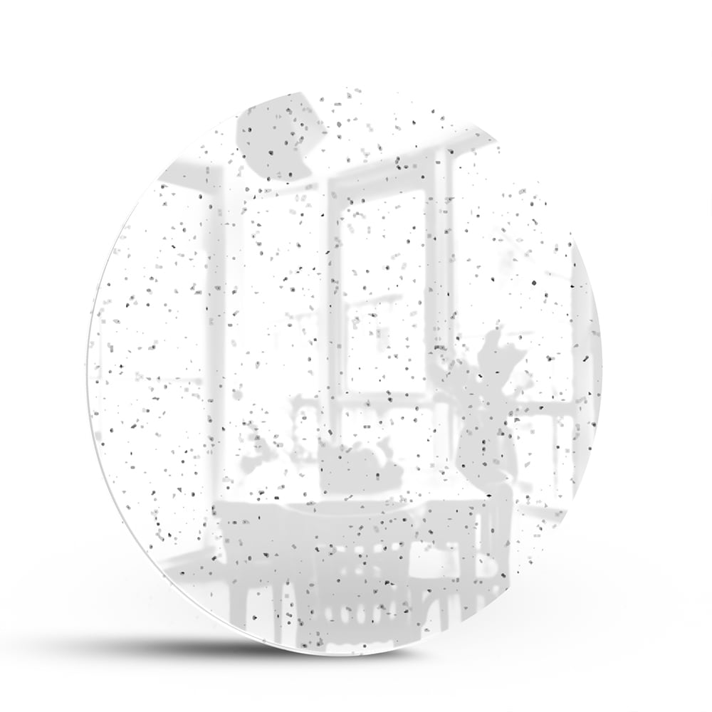 Modernes Glasbild mit dezenten Sprenkeln – Glasbild aus Sicherheitsglas, Größe 140x70