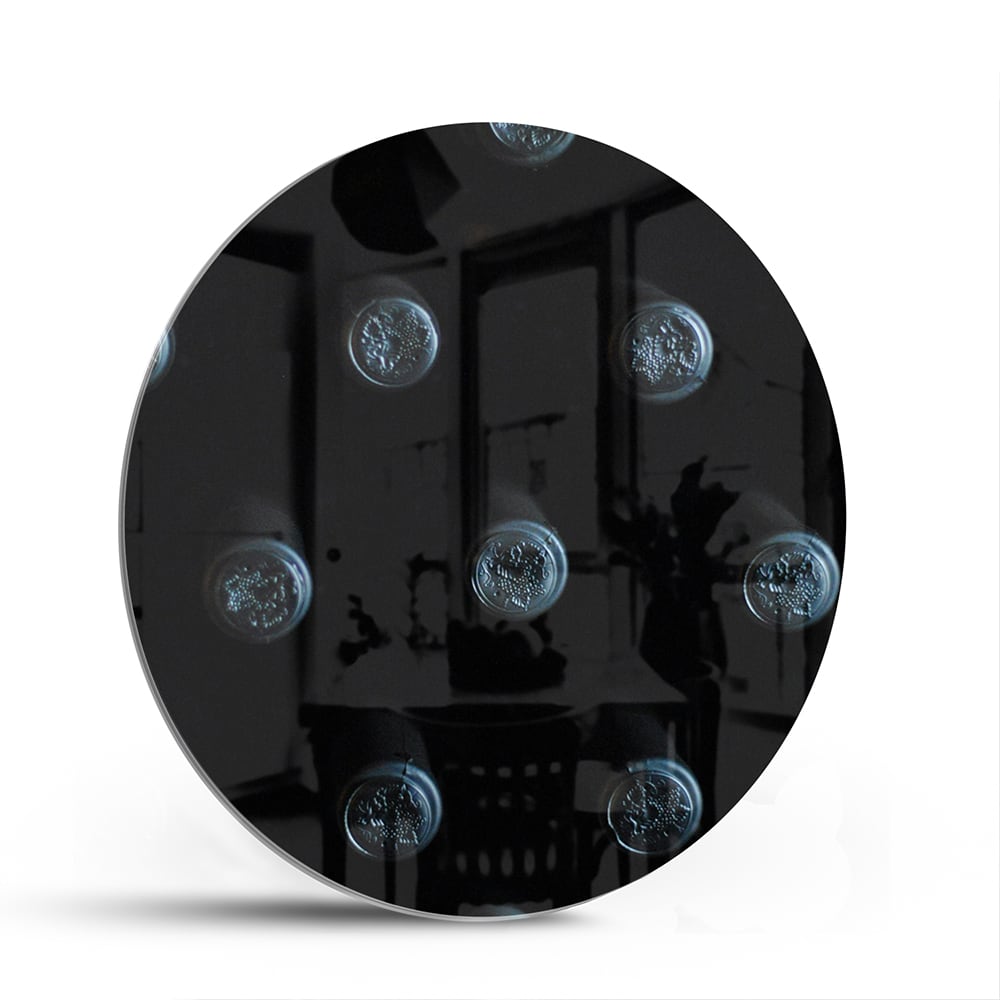Modernes Glasbild mit abstrakten Kreisen – Glasbild aus Sicherheitsglas, Größe 140x70