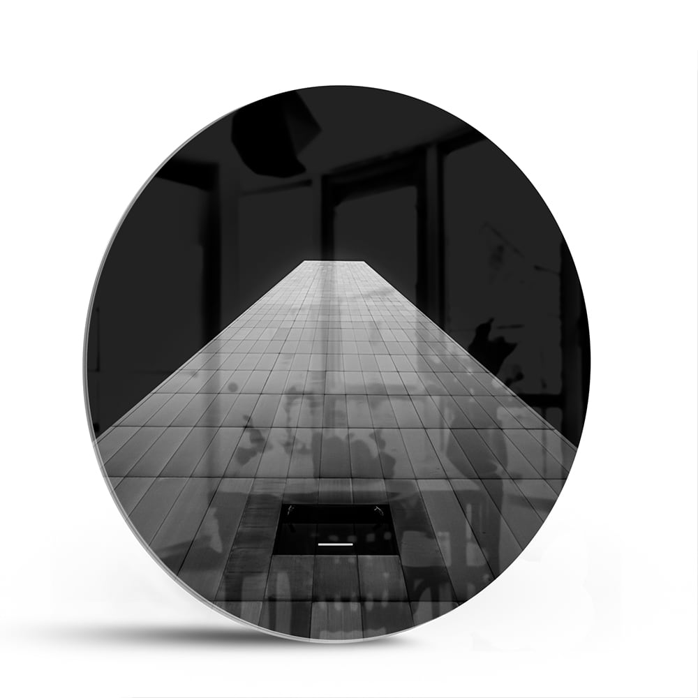 Minimalistisches Glasbild mit Lichteinfall – Glasbild aus Sicherheitsglas, Größe 140x70