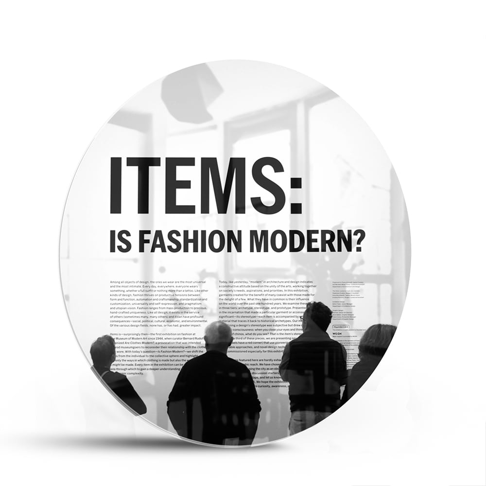 Modernes Glasbild 'Is Fashion Modern?' – Glasbild aus Sicherheitsglas, Größe 140x70