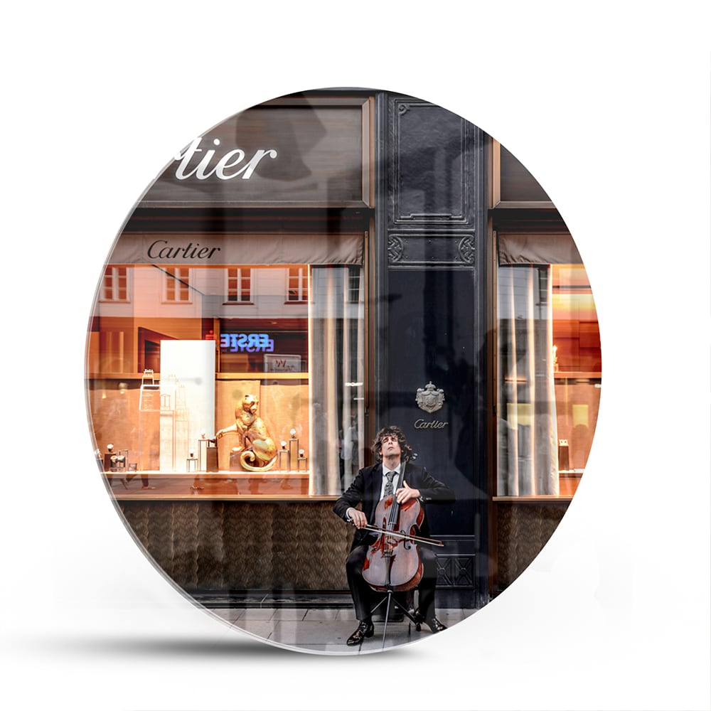 Luxuriöses Cartier-Glasbild für Ihr Interieur – Glasbild aus Sicherheitsglas, Größe 140x70