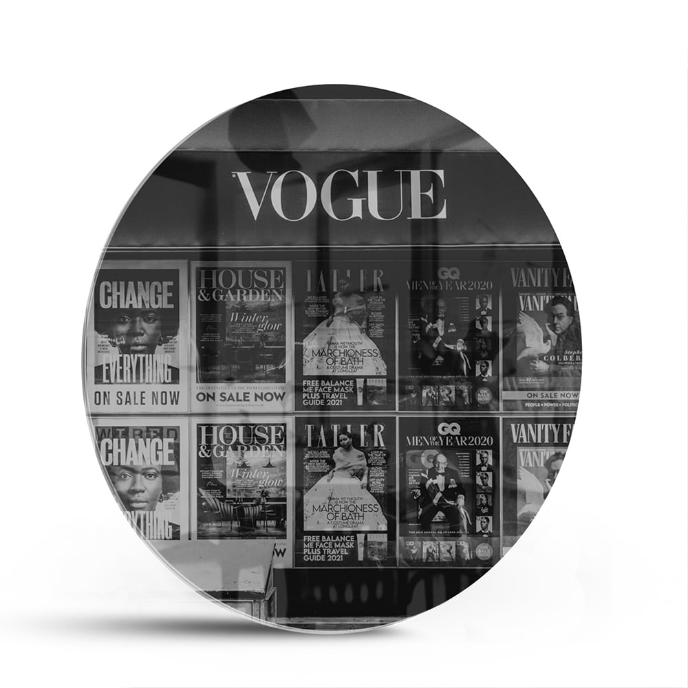 Vogue-Glasbild für minimalistische Räume – Glasbild aus Sicherheitsglas, Größe 140x70