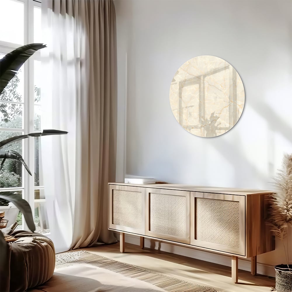 Elegantes Glasbild mit Marmormotiv