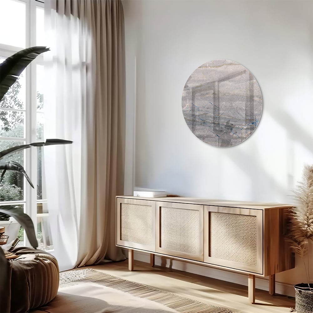 Elegantes Glasbild mit Erdtönen