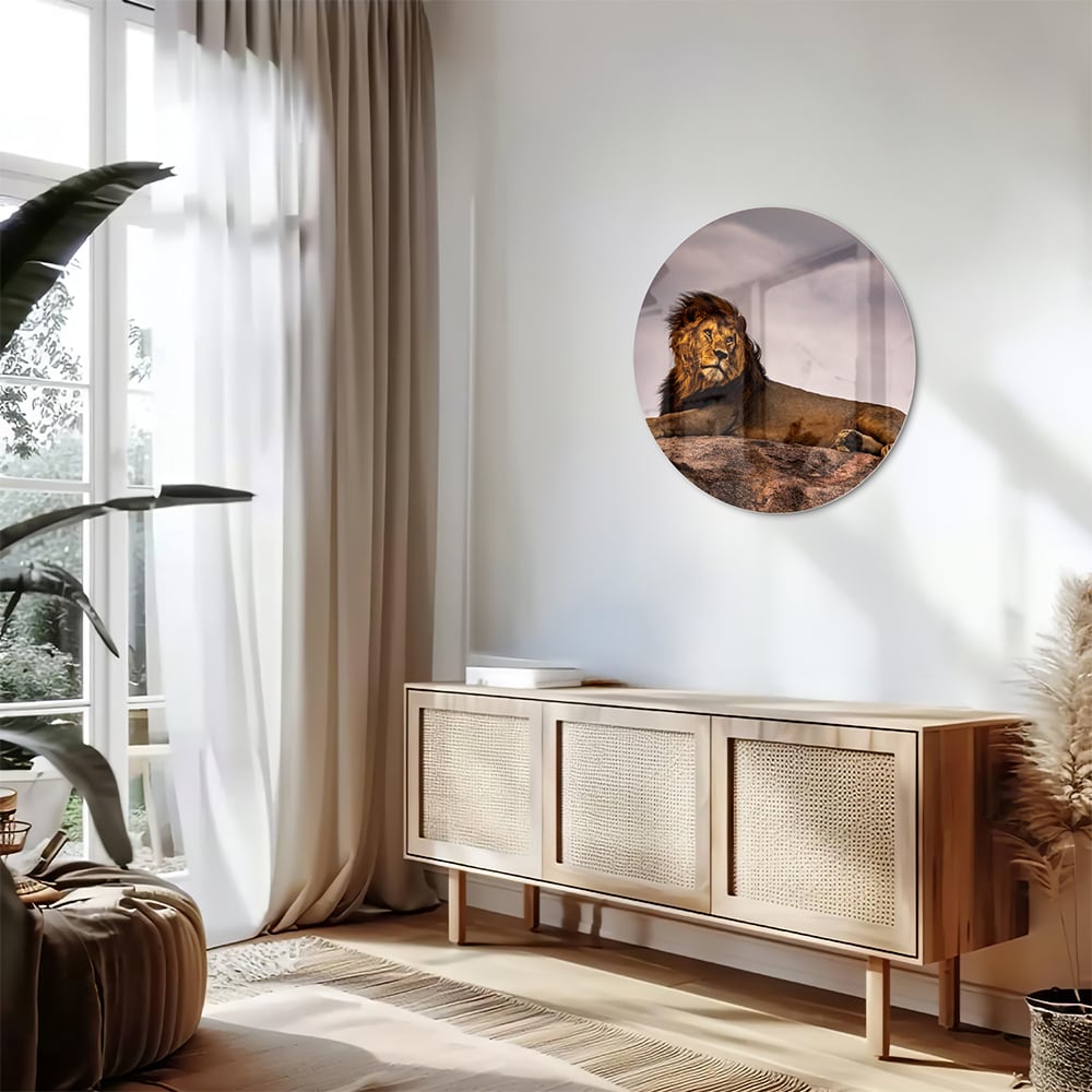 Glasbild – Majestätischer Löwe