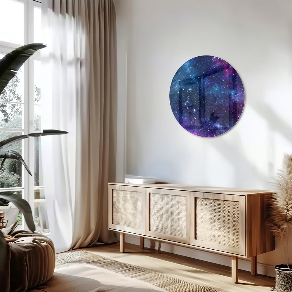 Magisches Glasbild mit dem Universum