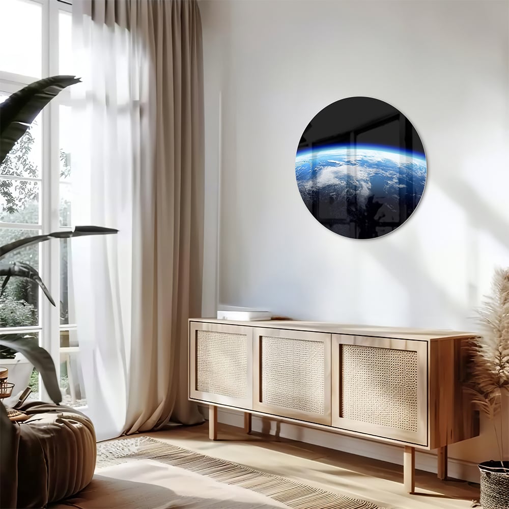 Wunderschönes Glasbild mit der Erde