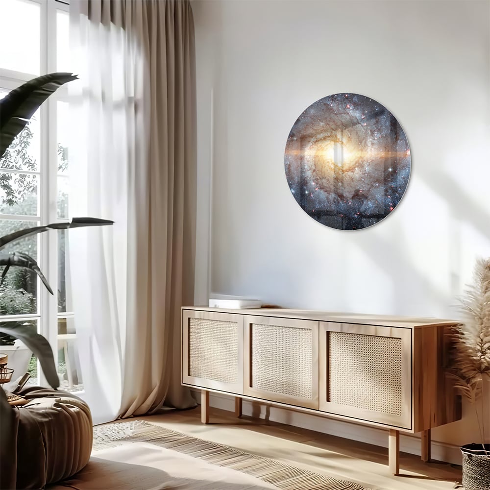 Glasbild mit einer zauberhaften Galaxie