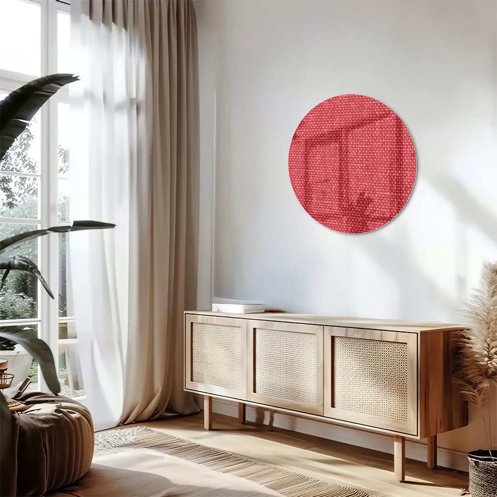 Modernes Glasbild in klarem Rot