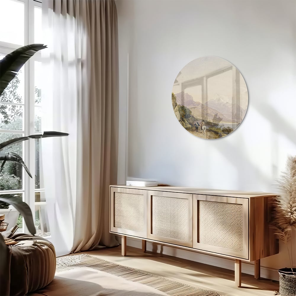 Atemberaubendes Glasbild mit Landschaft