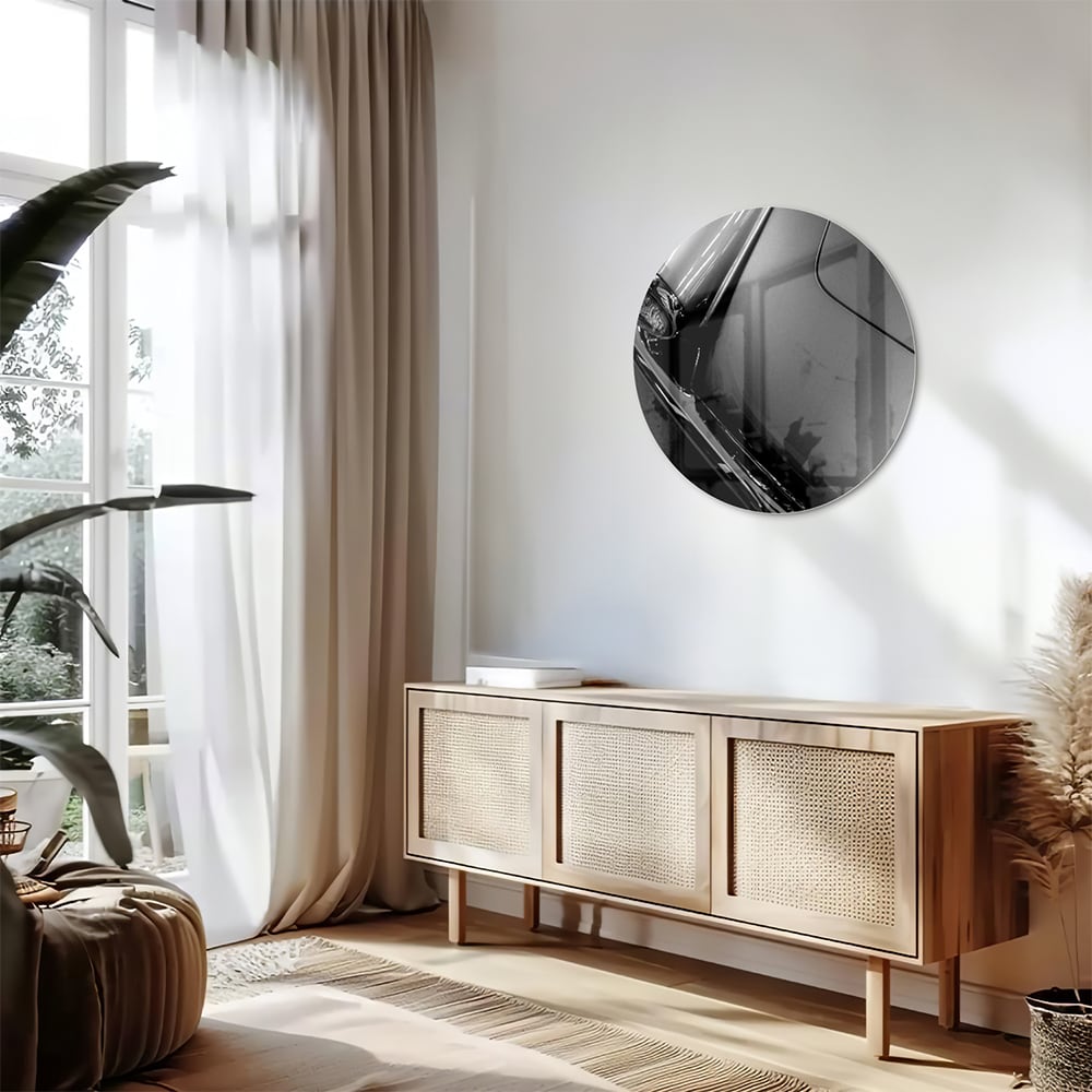 Elegantes Glasbild mit modernem abstraktem Design