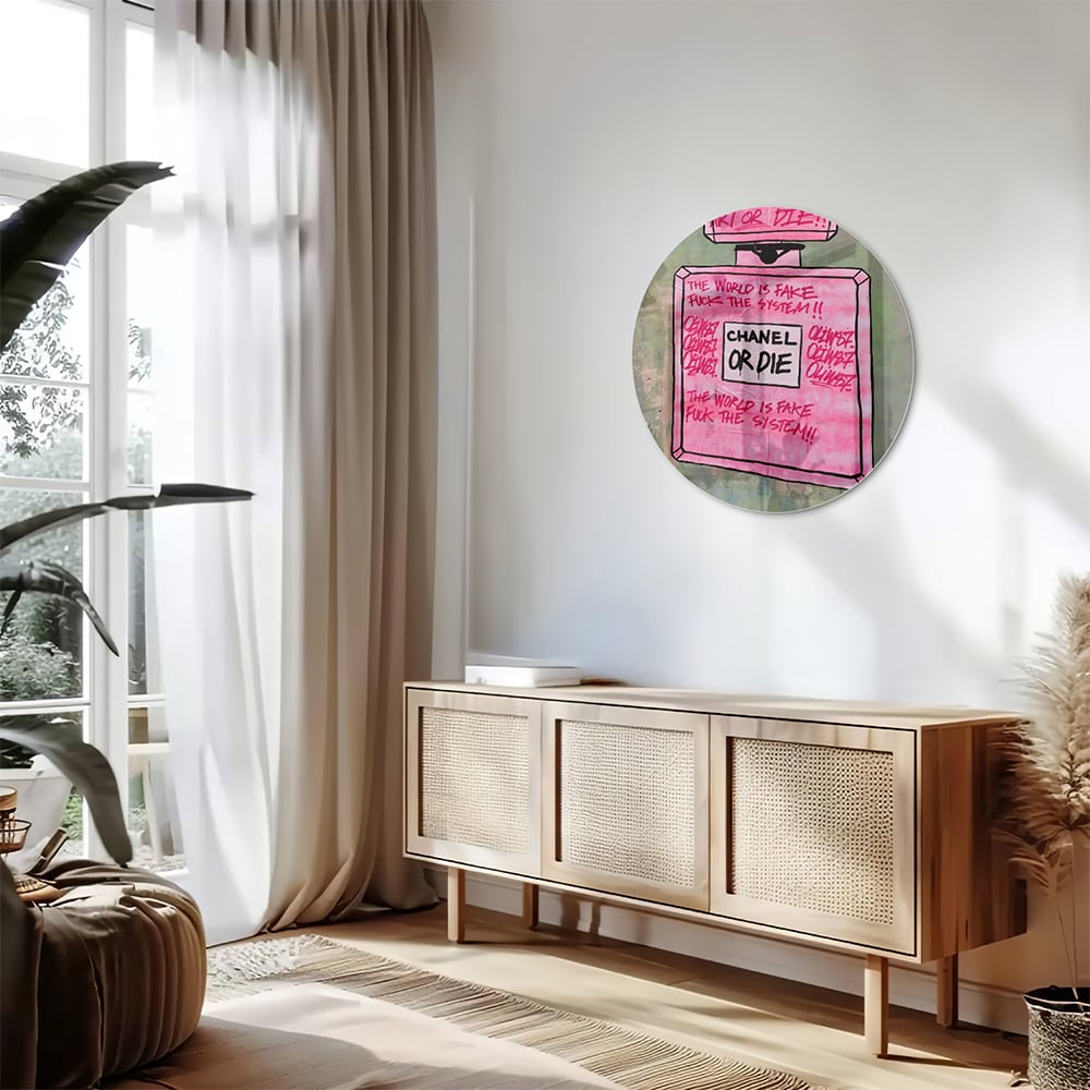 Stilvolles Glasbild: 'Chanel or Die'