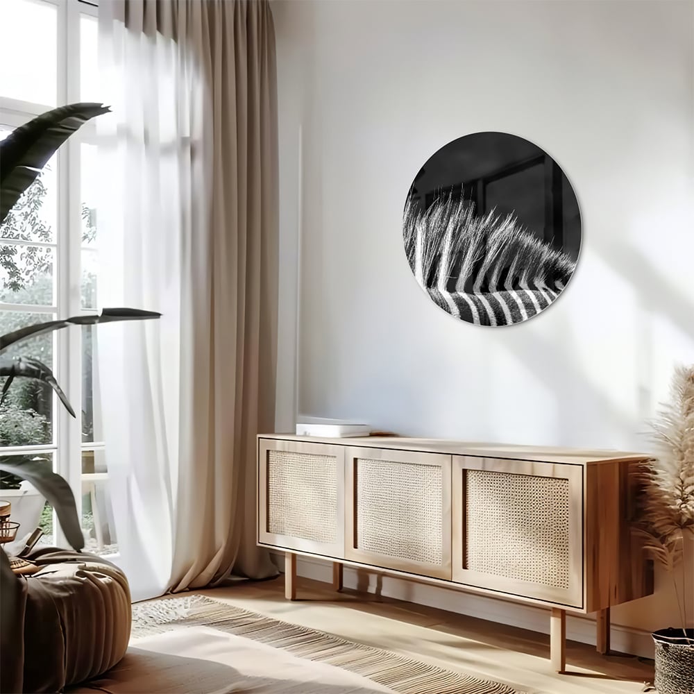 Modernes Schwarz-Weiß-Glasbild