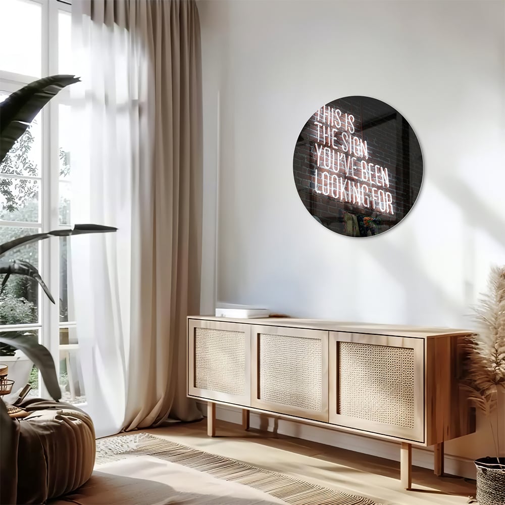 Inspirierendes Glasbild: 'This Is the Sign'