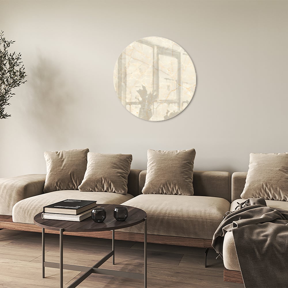 Elegantes Glasbild mit Marmormotiv