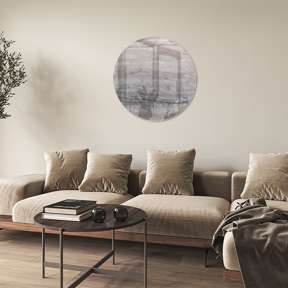 Elegantes Glasbild mit Erdtönen