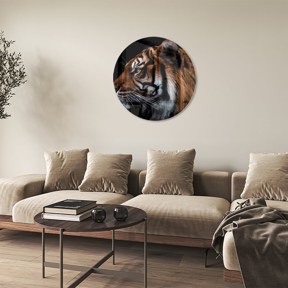 Glasbild mit majestätischen Tigern