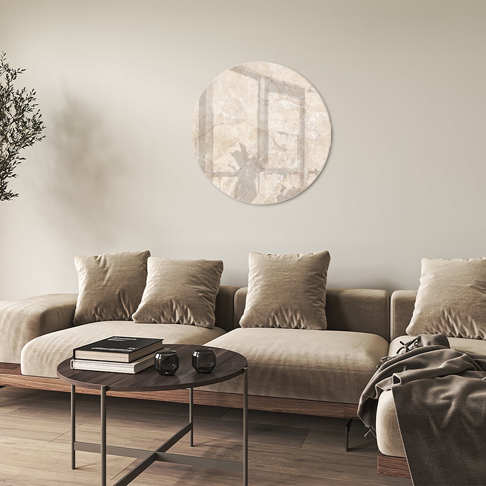 Elegantes Glasbild mit natürlichen Farbtönen