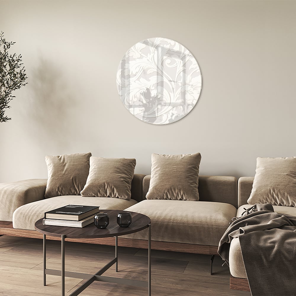 Elegantes Glasbild mit Blumenmotiv