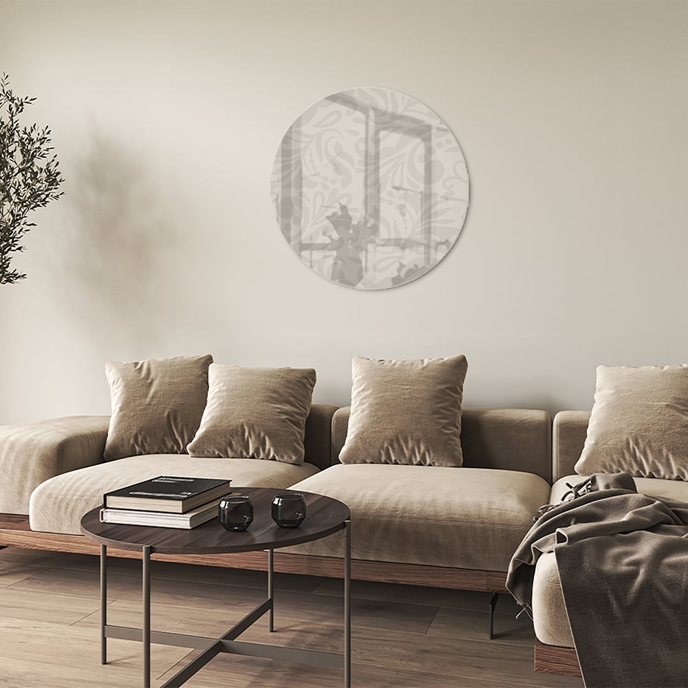Elegantes Glasbild mit raffiniertem Muster