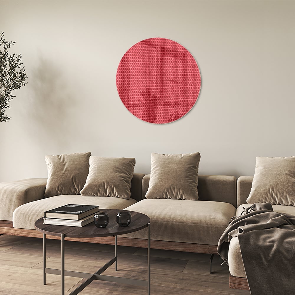 Modernes Glasbild in klarem Rot