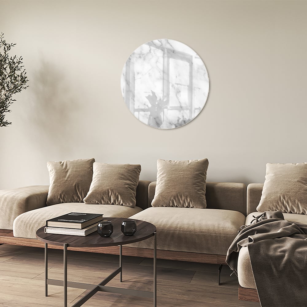 Elegantes Glasbild mit Marmoreffekt
