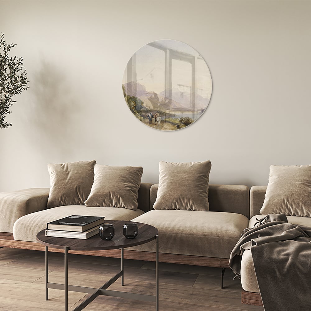 Atemberaubendes Glasbild mit Landschaft