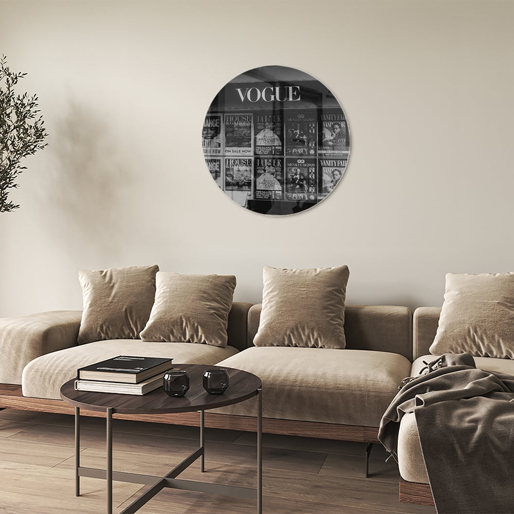 Vogue-Glasbild für minimalistische Räume