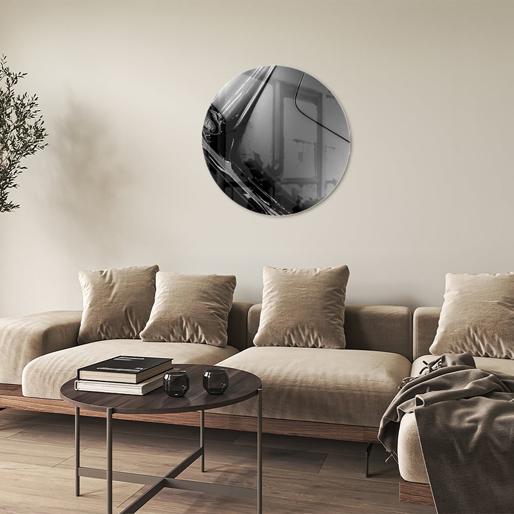 Elegantes Glasbild mit modernem abstraktem Design