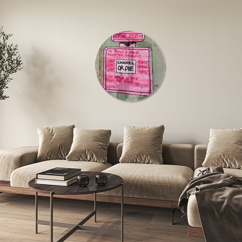Stilvolles Glasbild: 'Chanel or Die'