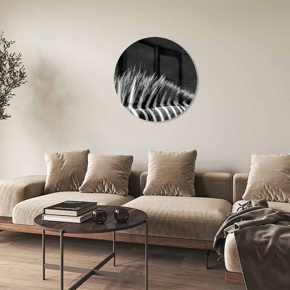 Modernes Schwarz-Weiß-Glasbild