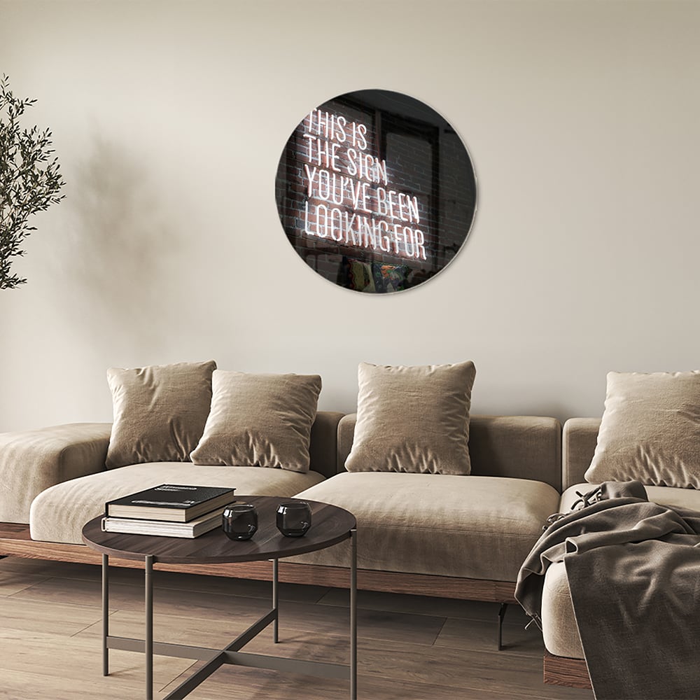 Inspirierendes Glasbild: 'This Is the Sign'