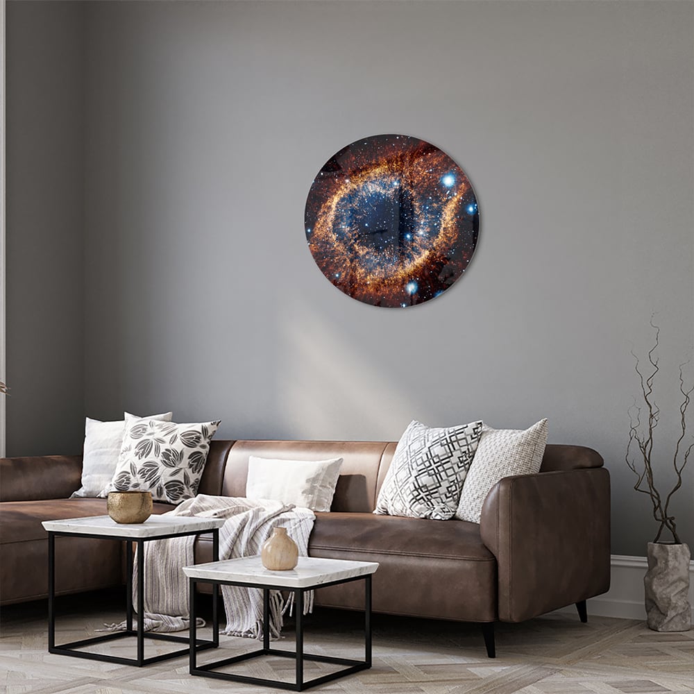 Kosmisches Glasbild mit Galaxie