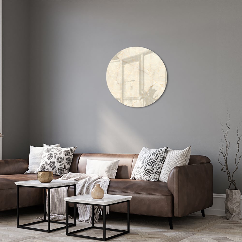 Elegantes Glasbild mit Marmormotiv