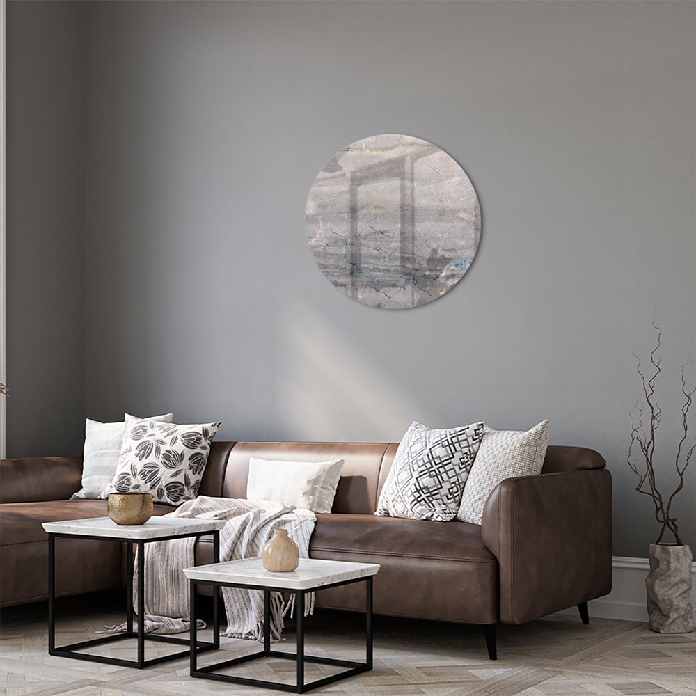 Elegantes Glasbild mit Erdtönen