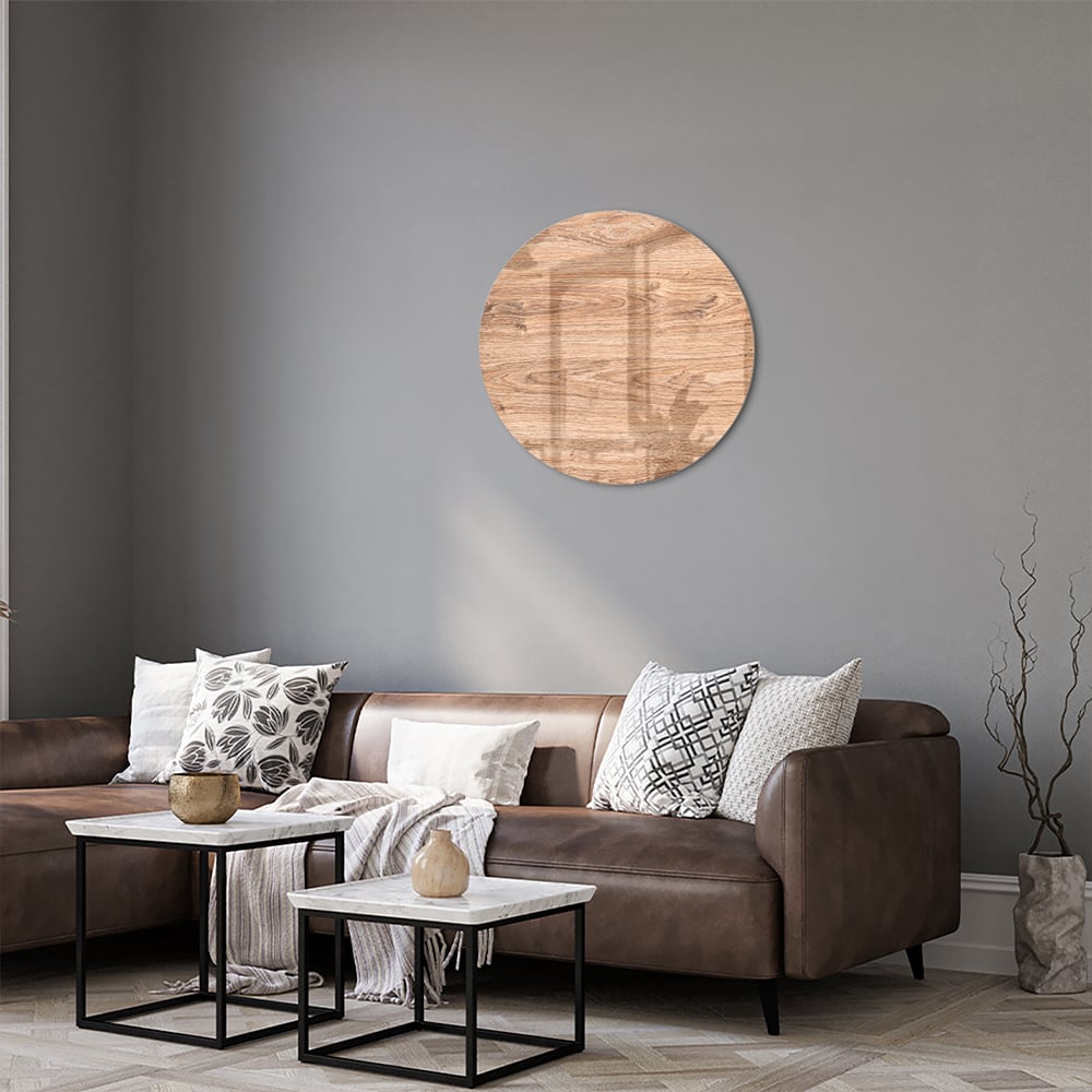 Rustikales Glasbild mit Holzoptik