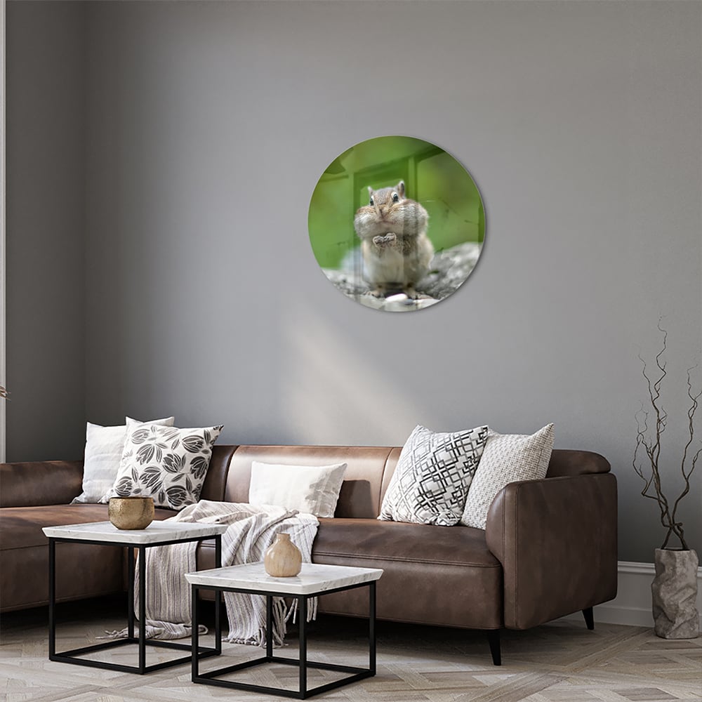 Niedliches Glasbild mit Eichhörnchen