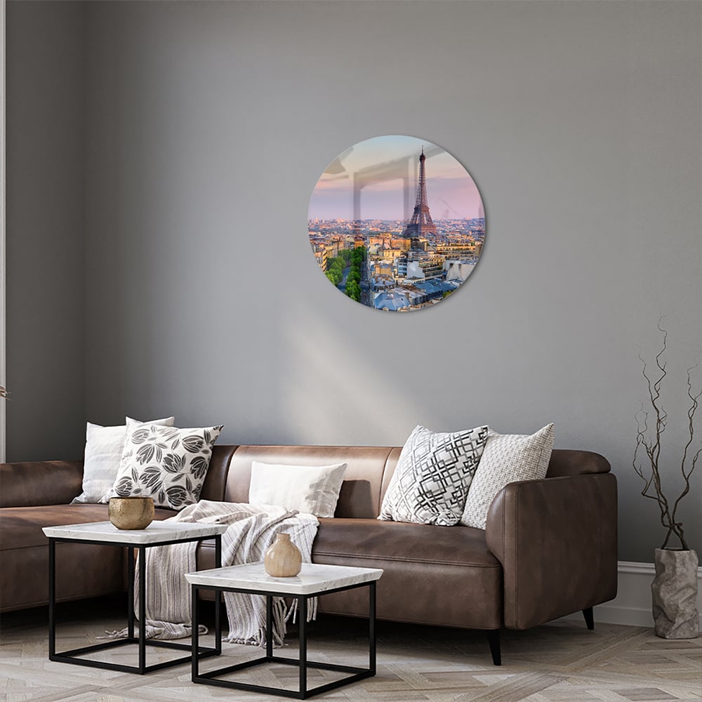 Glasbild mit dem Eiffelturm in Paris