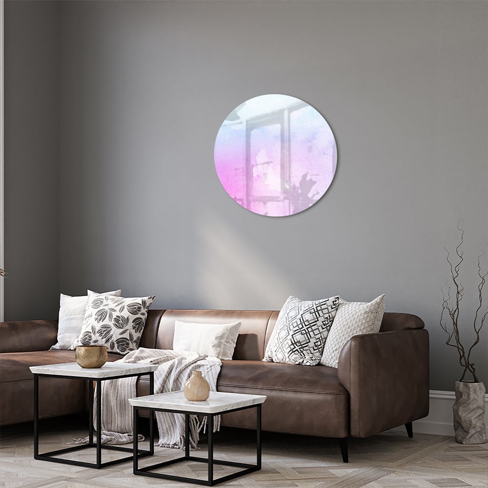 Raffiniertes Glasbild mit violetten Farbtönen