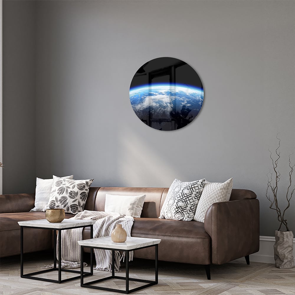 Wunderschönes Glasbild mit der Erde