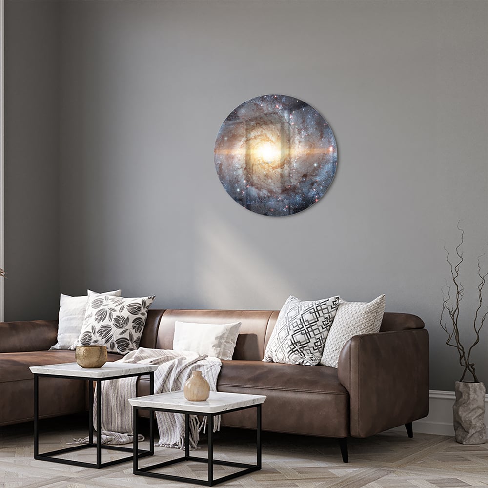 Glasbild mit einer zauberhaften Galaxie