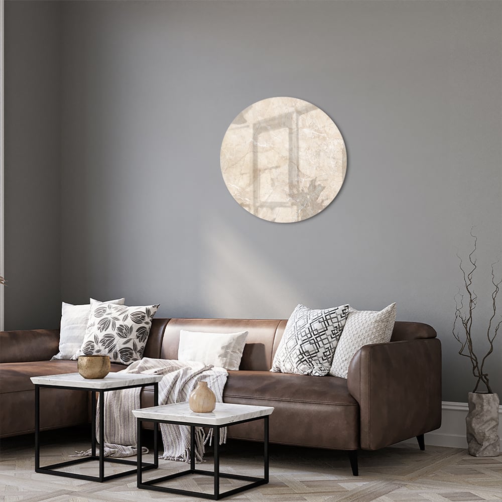 Elegantes Glasbild mit natürlichen Farbtönen