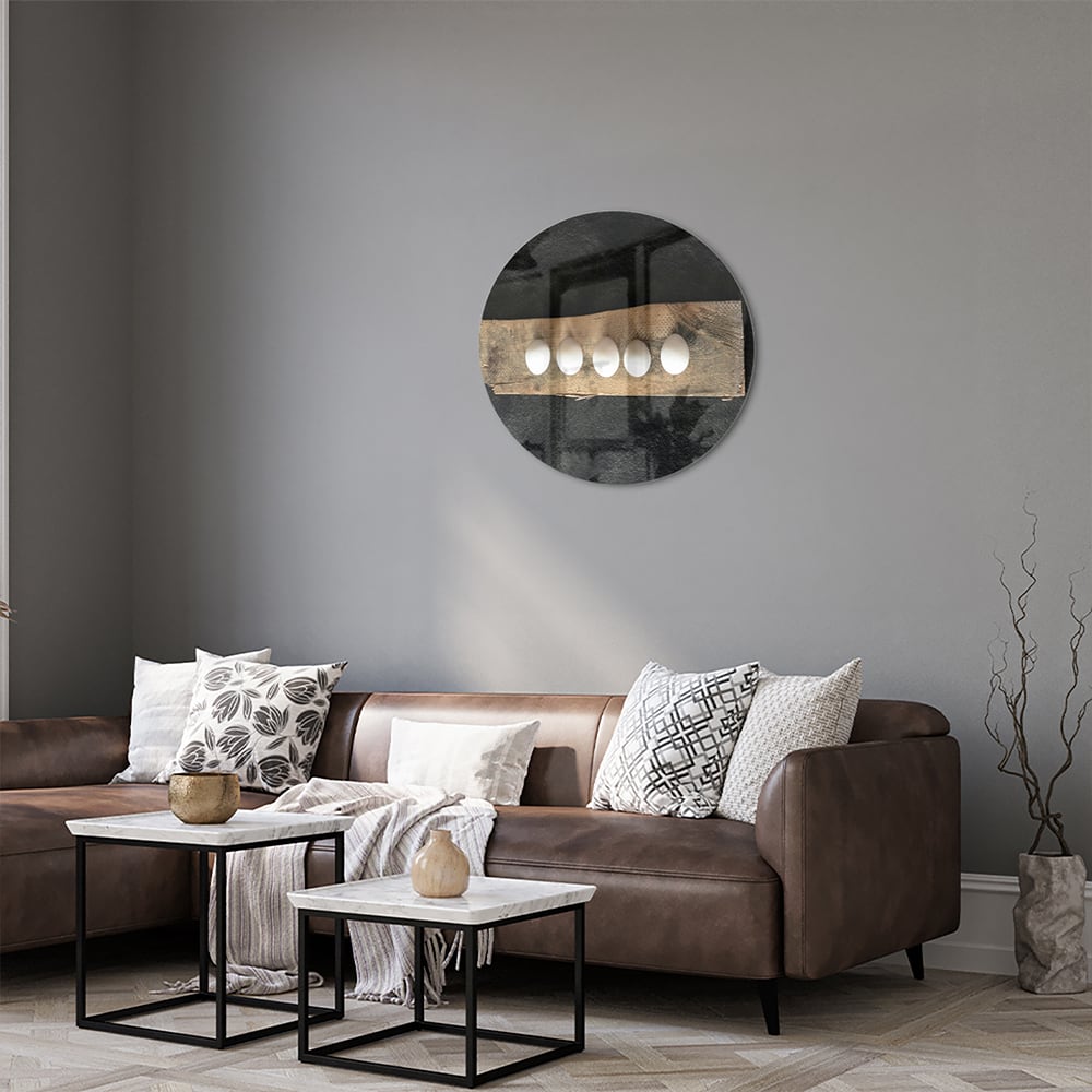 Elegantes Glasbild mit beleuchteten Akzenten