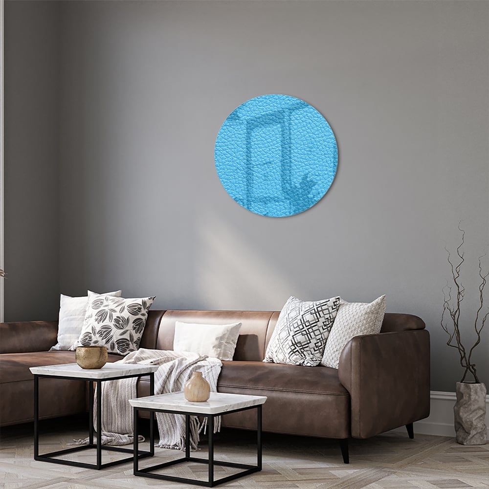 Modernes blaues Glasbild für ein stilvolles Interieur